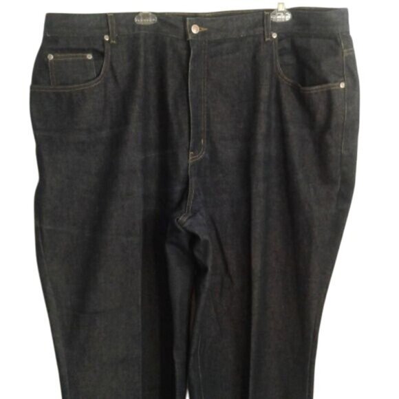 Avenue Blues Plus Size 26 Womens Jeans Blue Denim Relaxed Fit Cotton Raw Hem - Picture 6 of 8